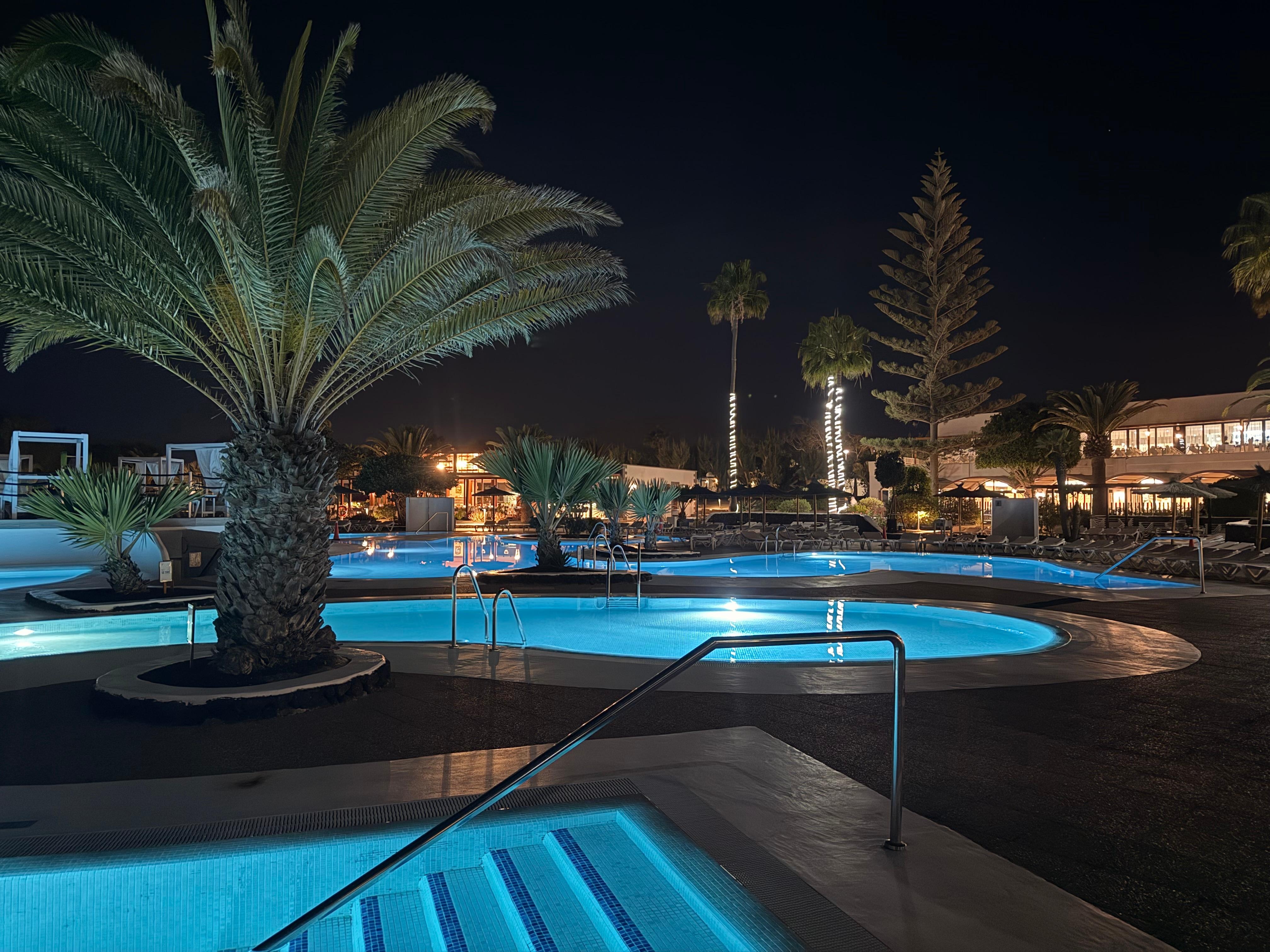Swimming pool by night