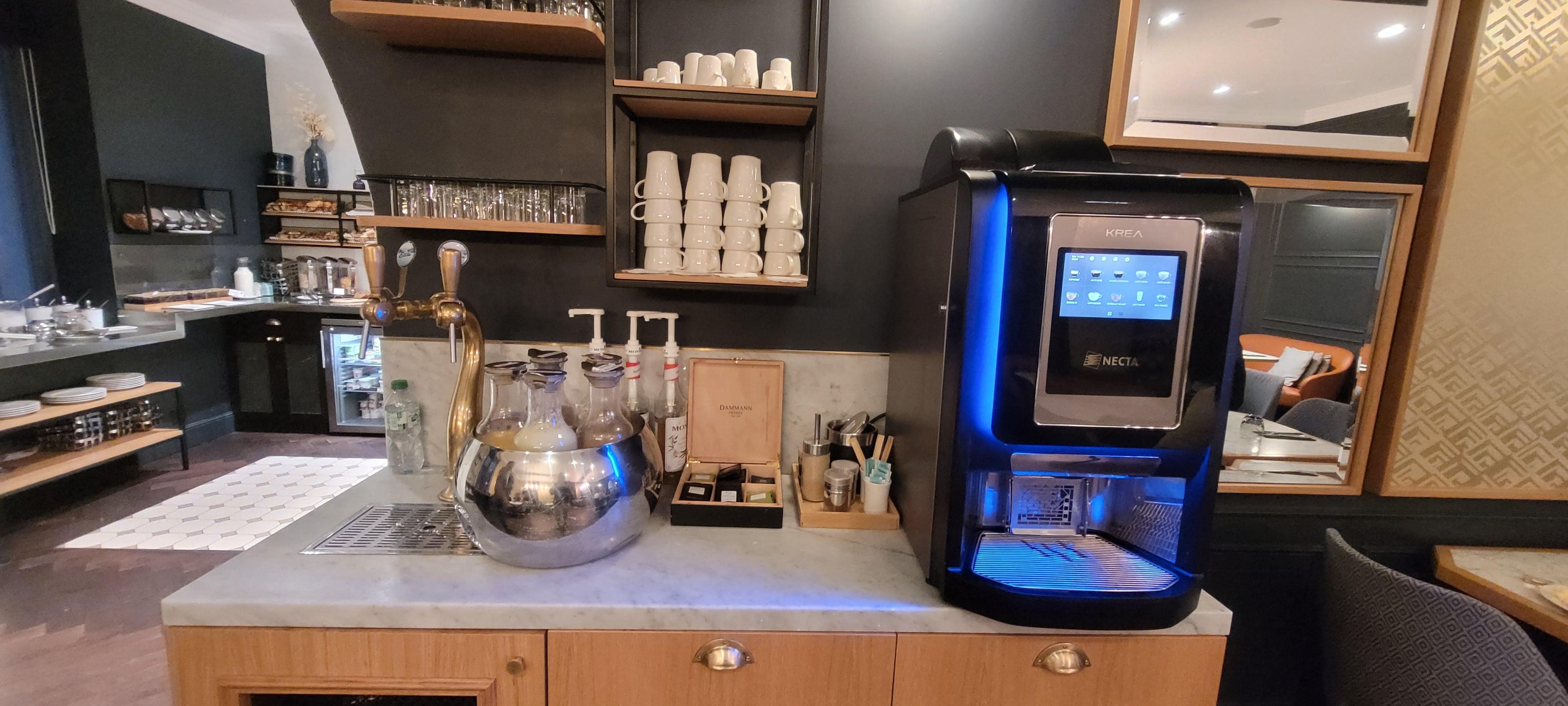 Juice bar and coffee.