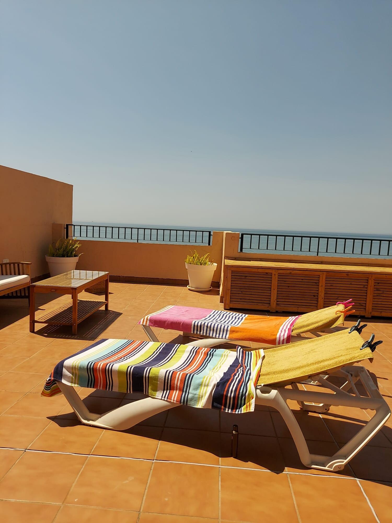 Roof top area, perfect for chilling and soaking up the rays