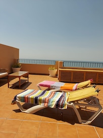 Roof top area, perfect for chilling and soaking up the rays