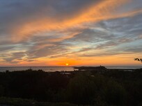 View from Lihou cabin at sunset
