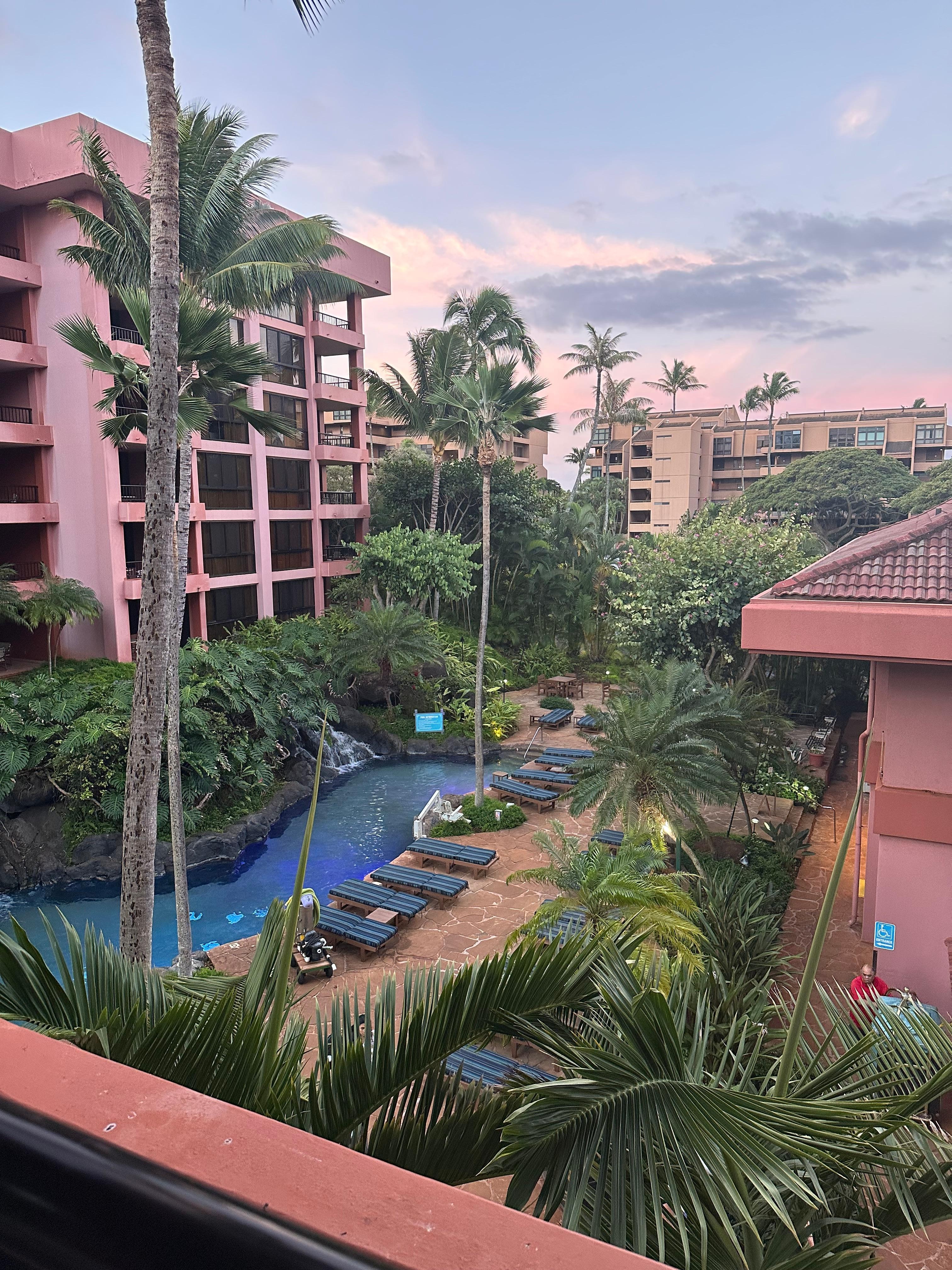 Beautiful view from lanai first thing in the morning.