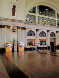 Train station next to hotel