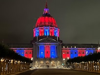 Civic Center at night