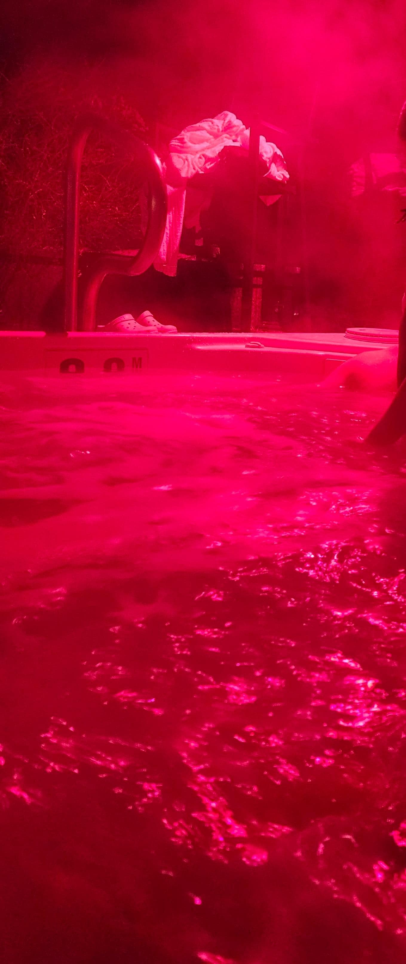 Hot tub vibes at night