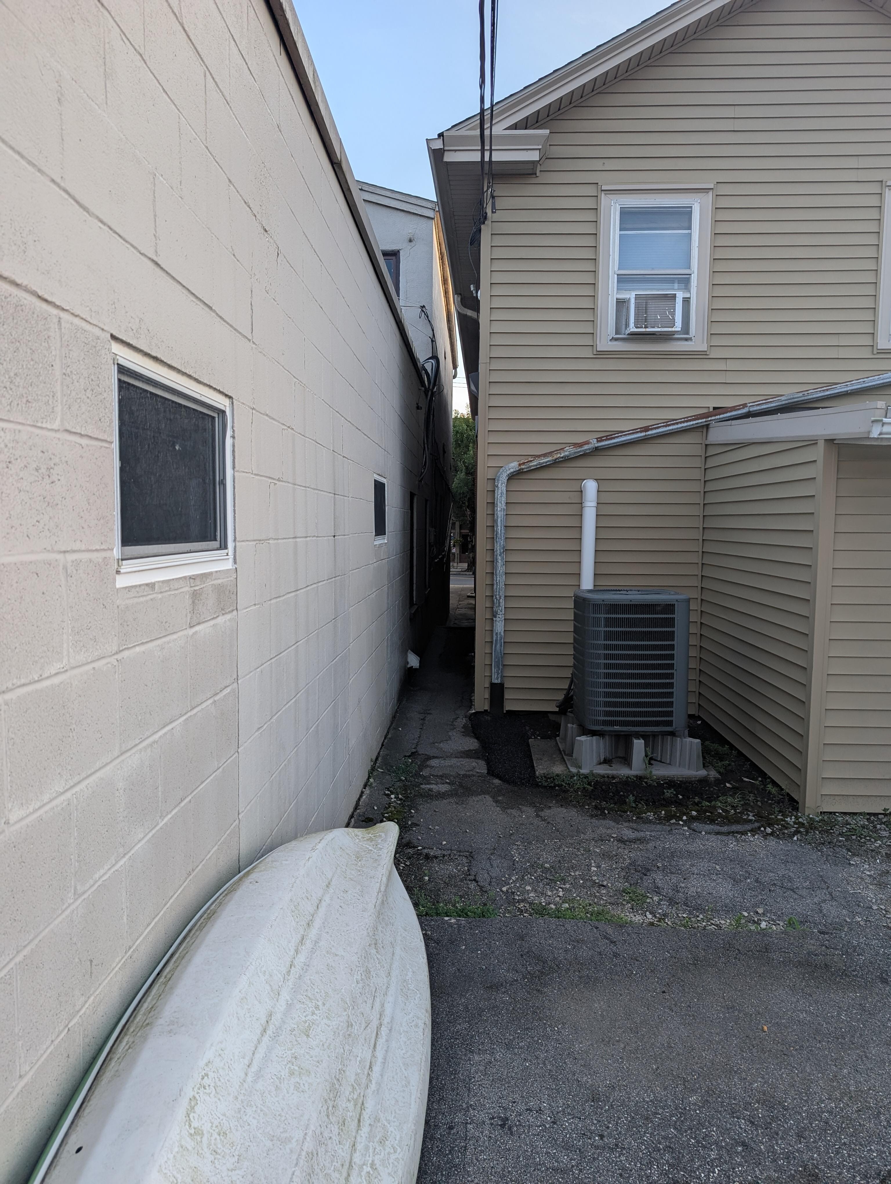 Door approach (alley from the back)