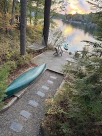 View from the deck looking out towards the lake