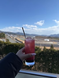 Drinks on the race terrace