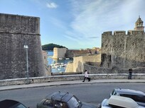 Udsigt fra kĂžkken/terrasse