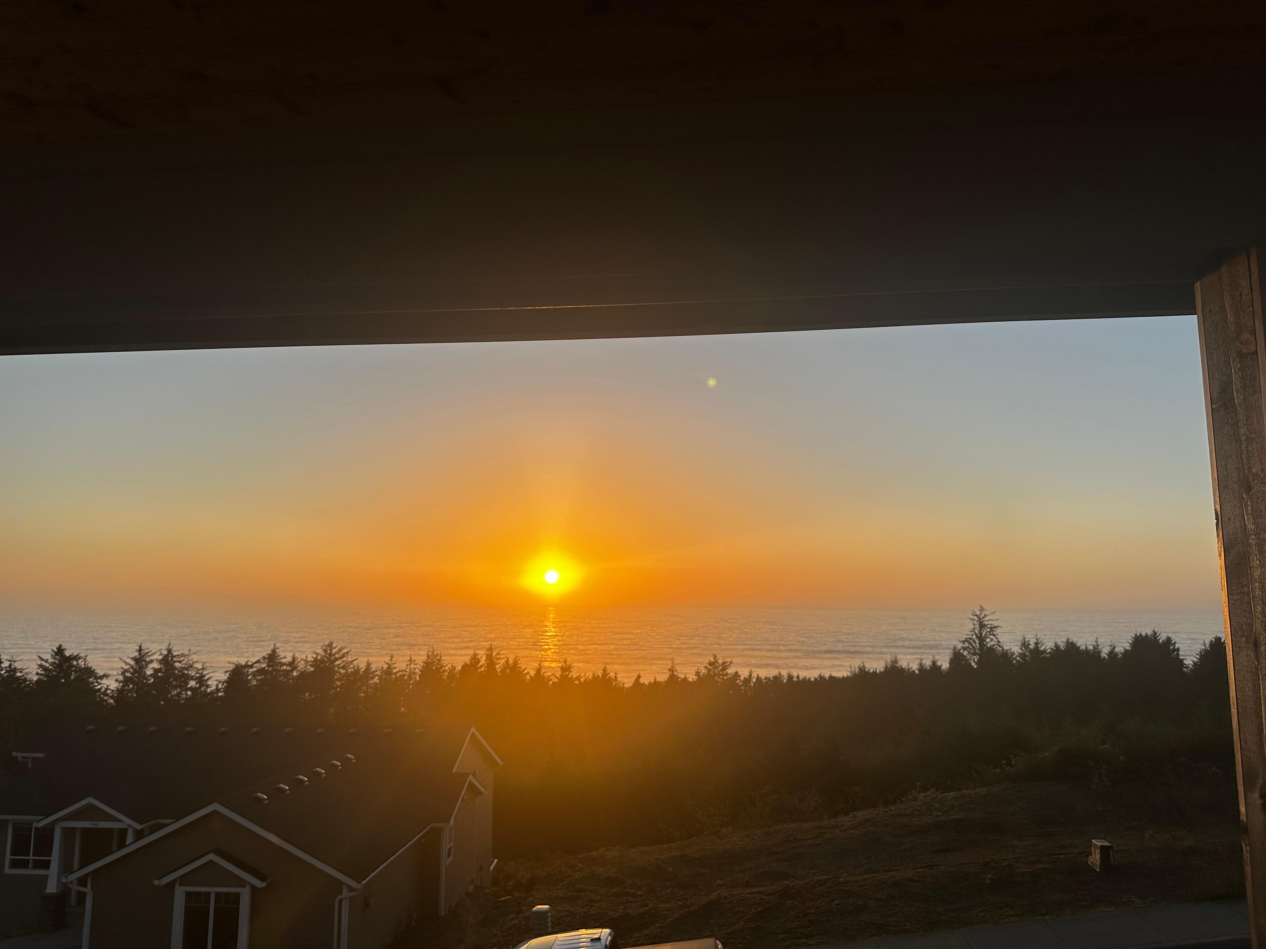 Beautiful sunset from the deck.