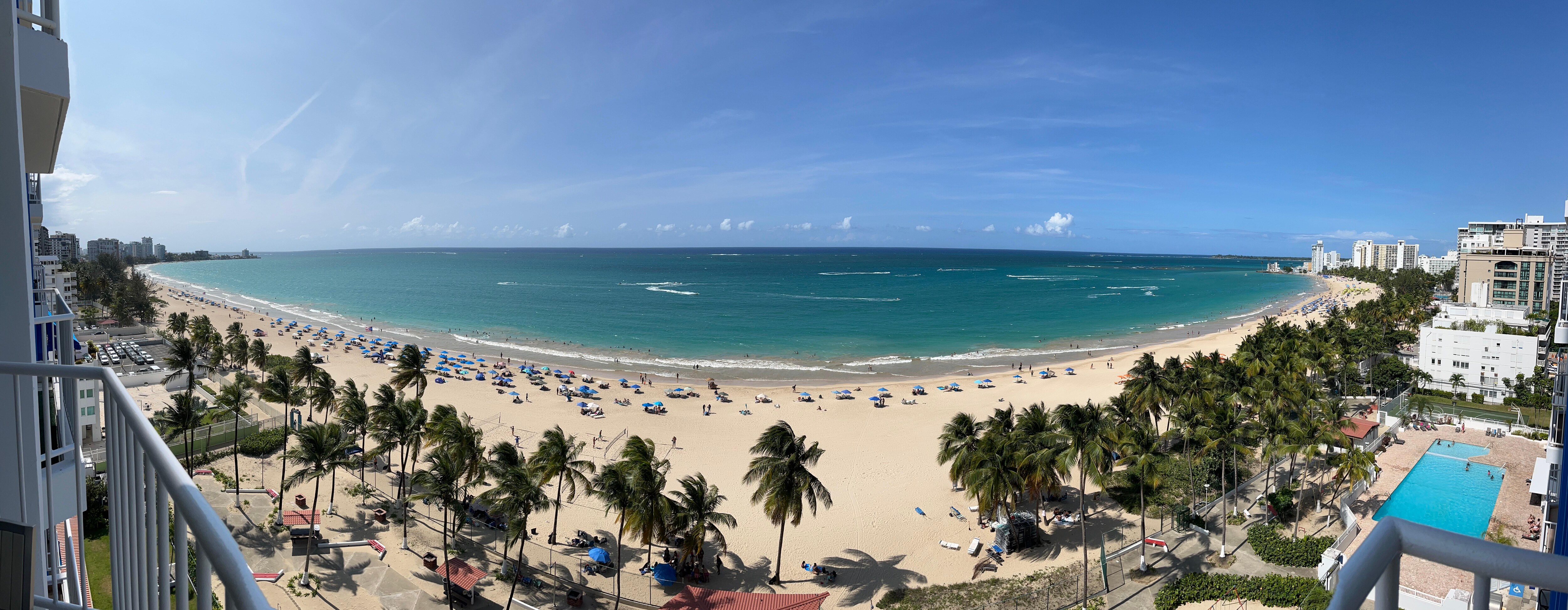 Panoramic view from the balcony. 
