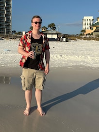 Beach access is a short golf cart ride away