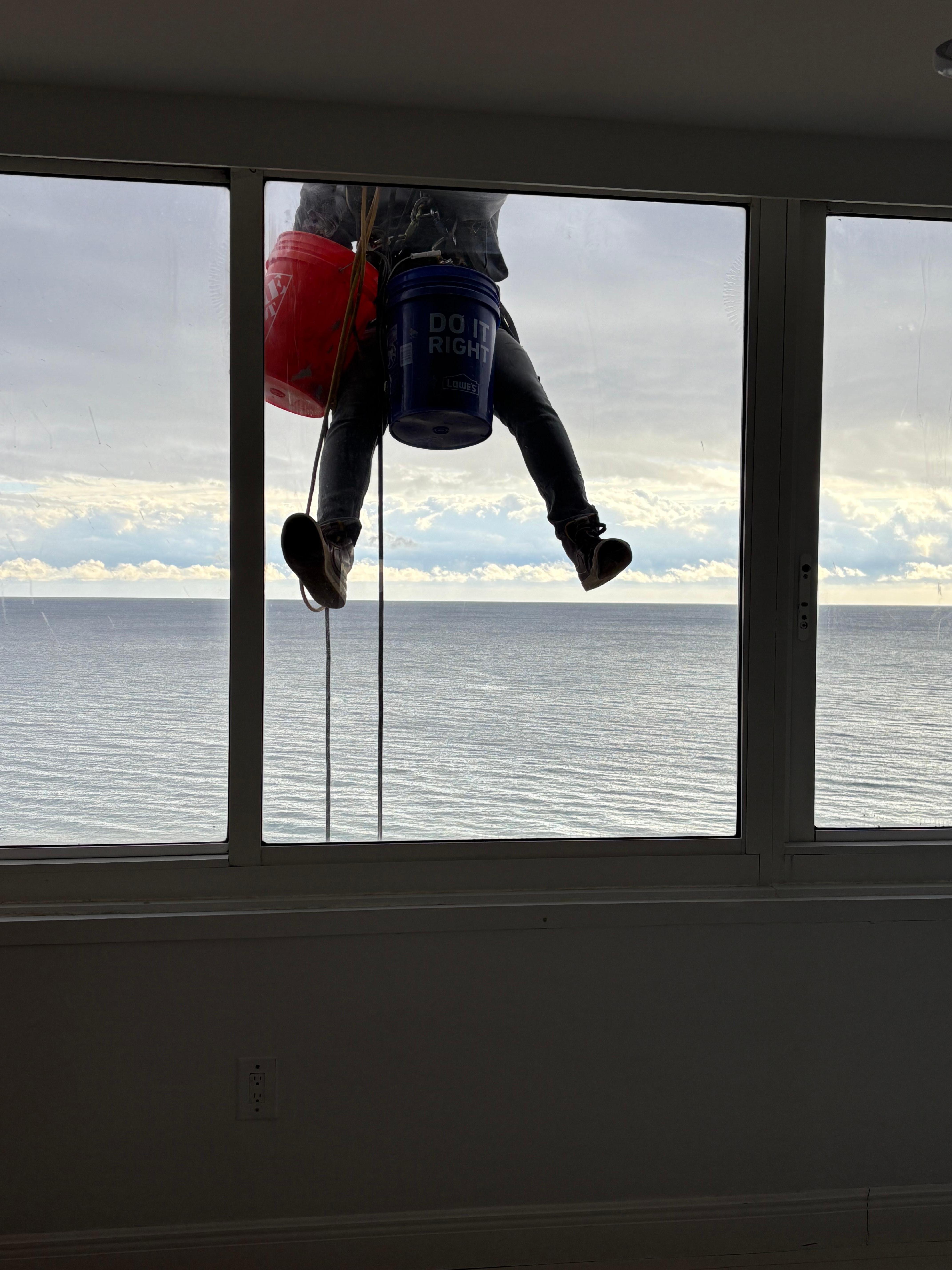 Well look its the window washer at 9:00 am