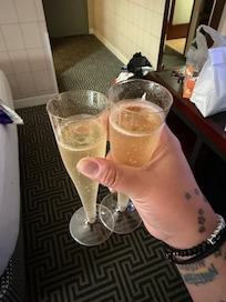 Champagne on New Year’s Eve.