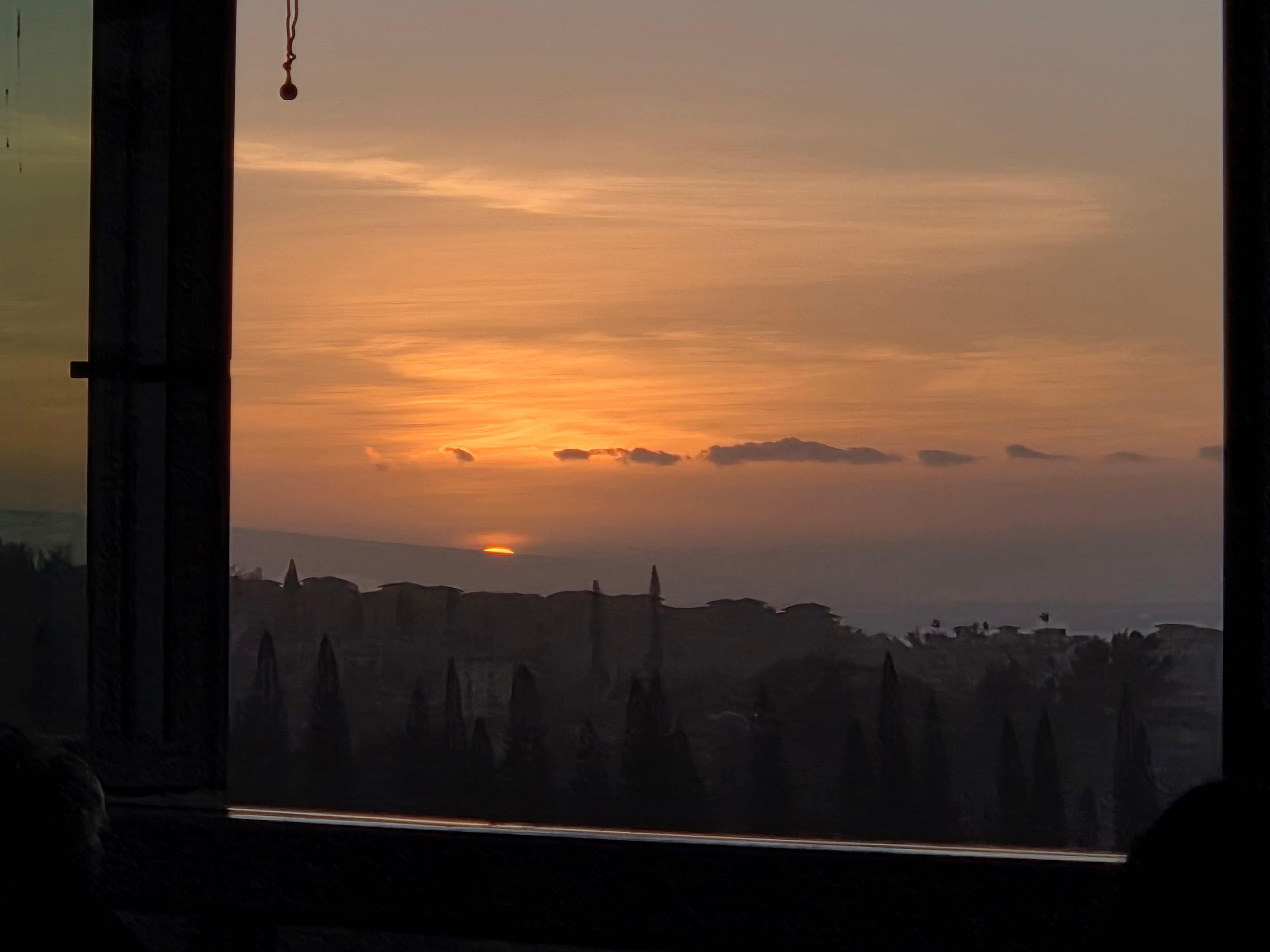 Sunset from the patio.