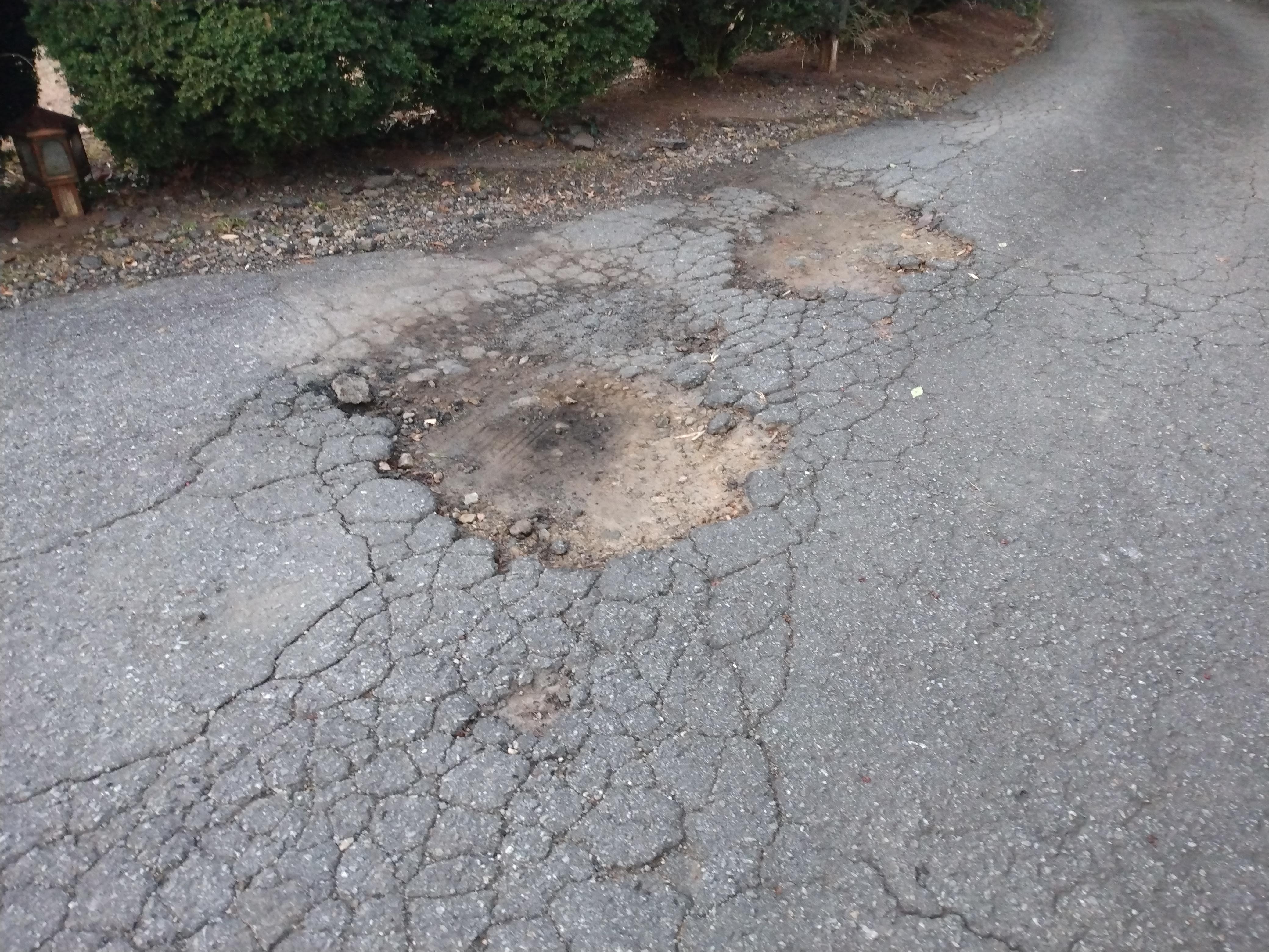 This is one of the potholes gigantic blow up this picture