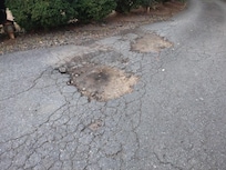 This is one of the potholes gigantic blow up this picture