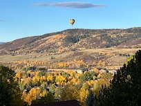 The view from the balcony with the gift of a hot air balloon!