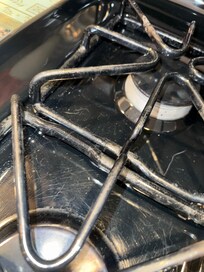 Hair on stovetop