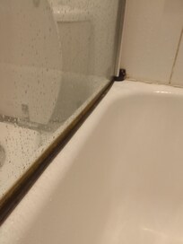 Mouldy, dirty bathroom