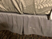 Fluids on bed skirts