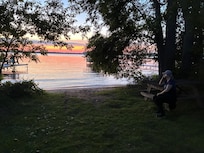 Picture of Cameron Lake at Sunset