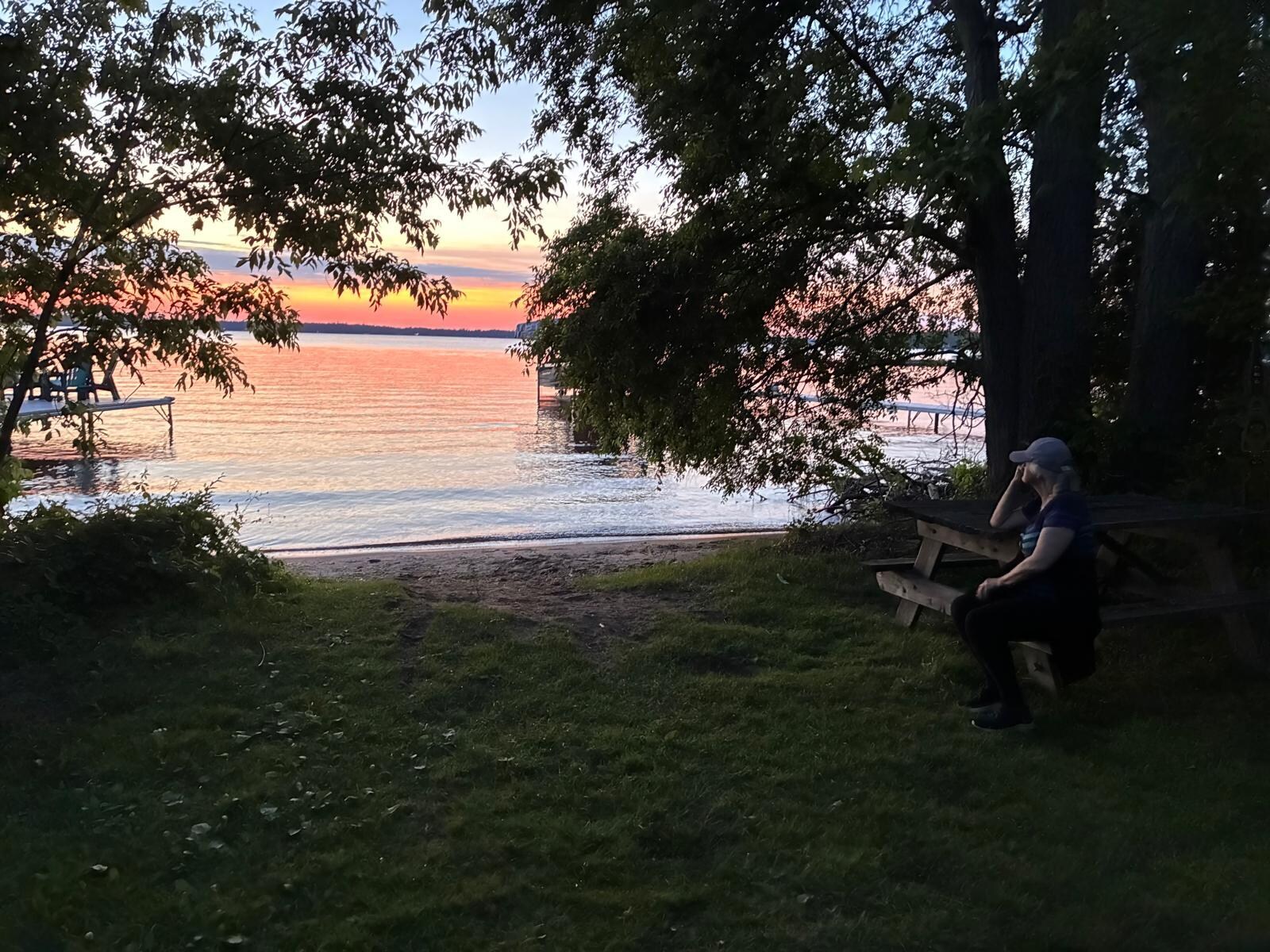 Picture of Cameron Lake at Sunset