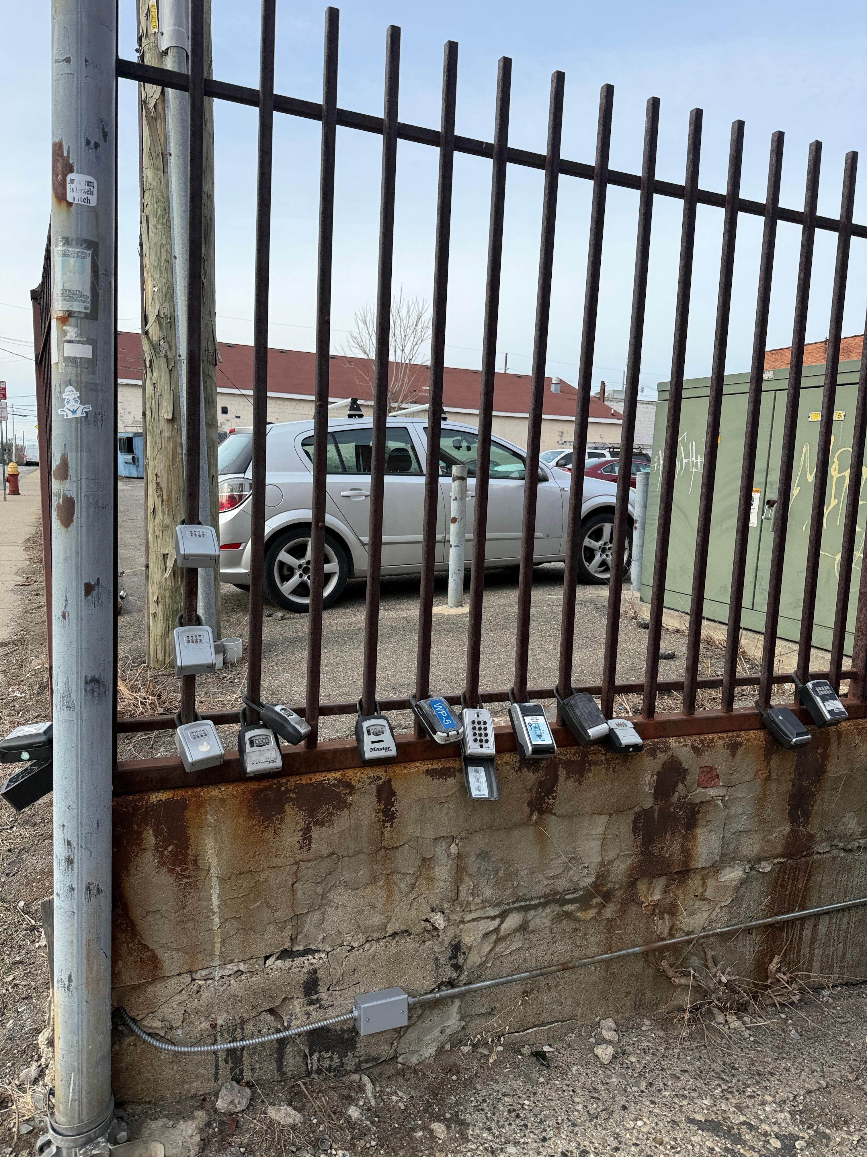 Reality, taken next day. No numbers. Not a single box opened when myself and two policeman tried to open every single box. Finally, one opened and it had no key and it was somewhere in the middle of the boxes.