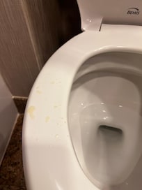 This is the “freshly cleaned” room I checked into.