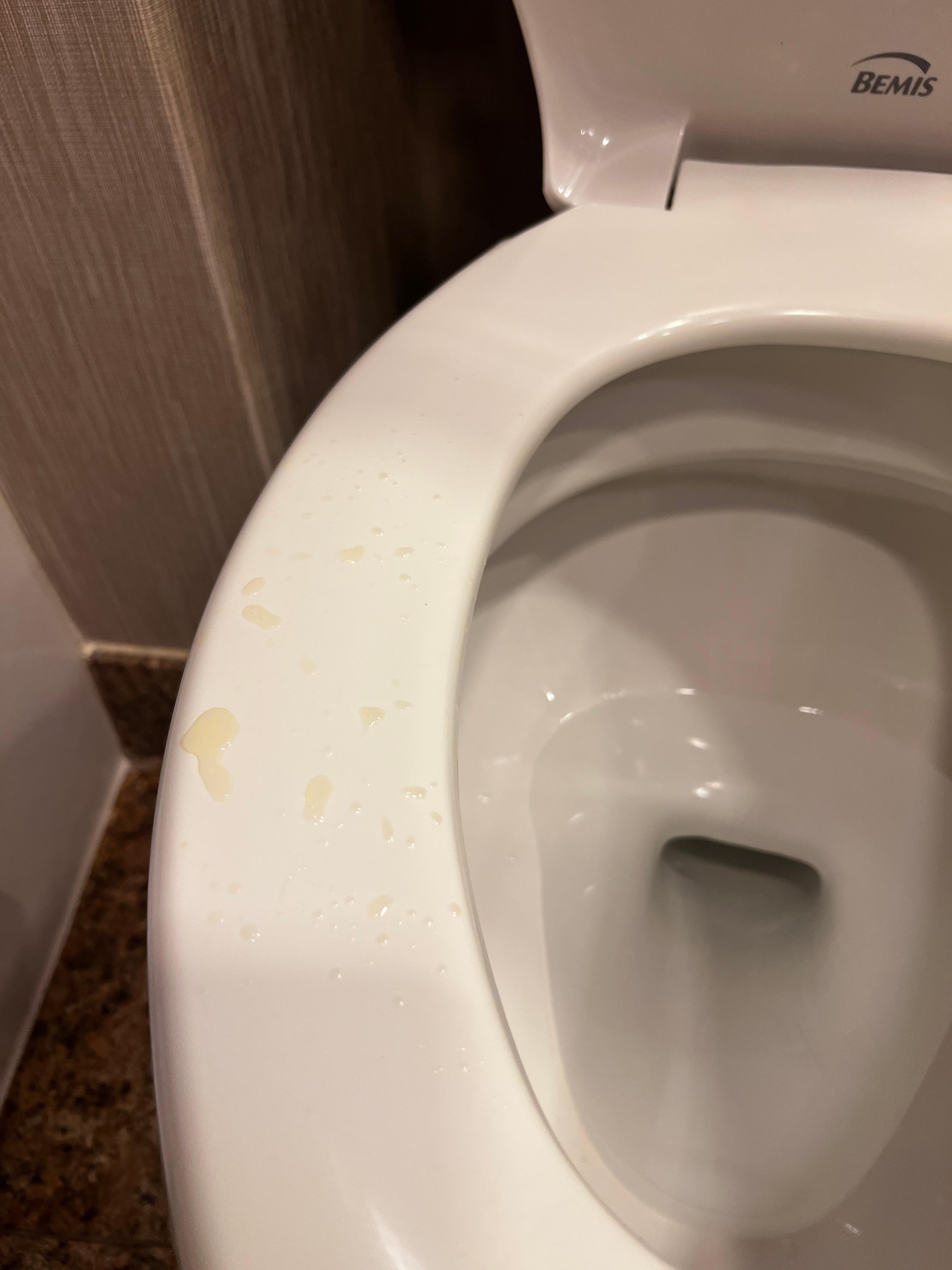 This is the “freshly cleaned” room I checked into.