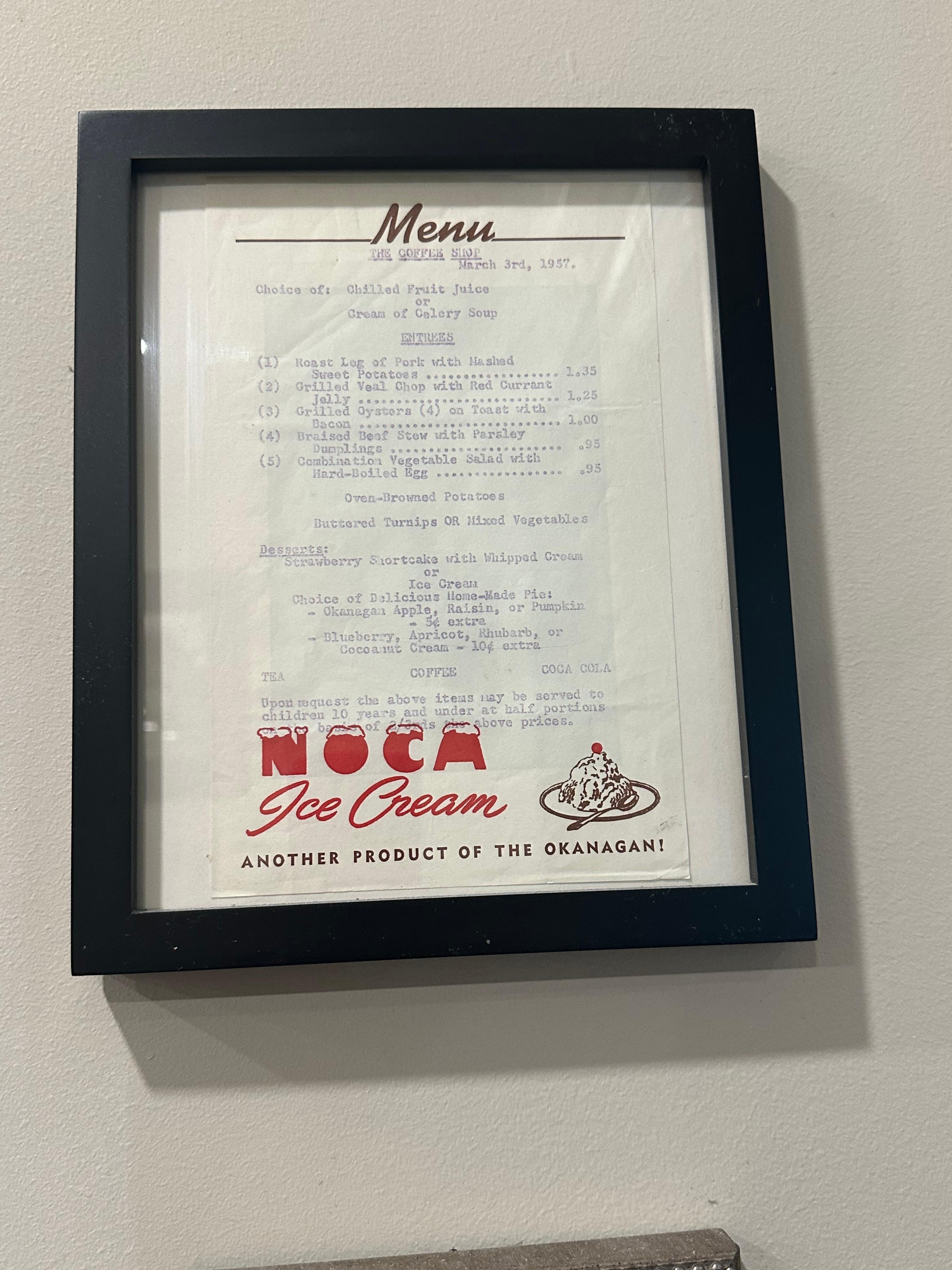 Oldest Menu on the Breaking Room 
“History “