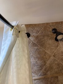 No shower liner, so water was on the bathroom floor when I finished my shower