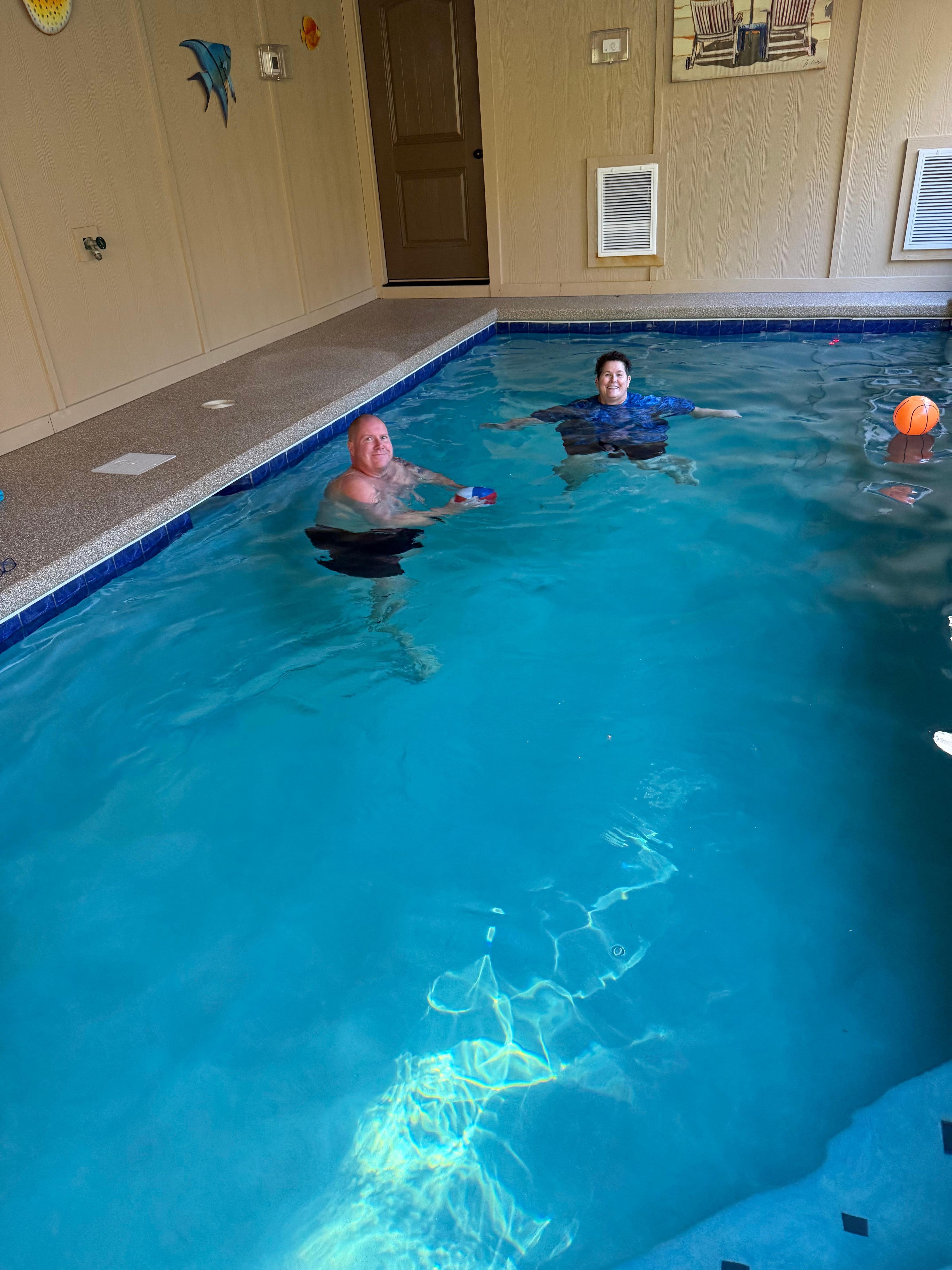 Pool is big and deep. Really enjoyed the pool. 