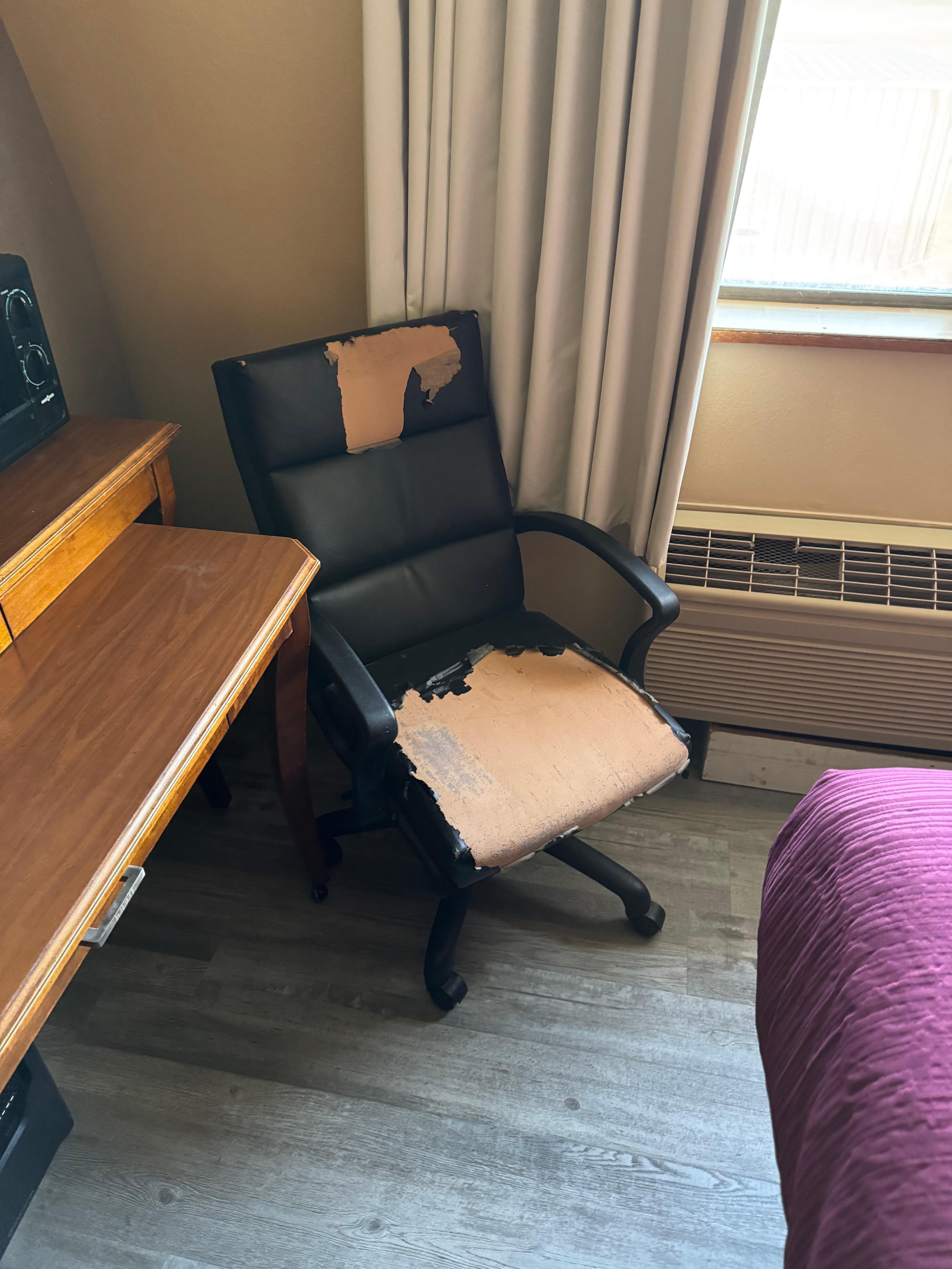 Torn up office chair