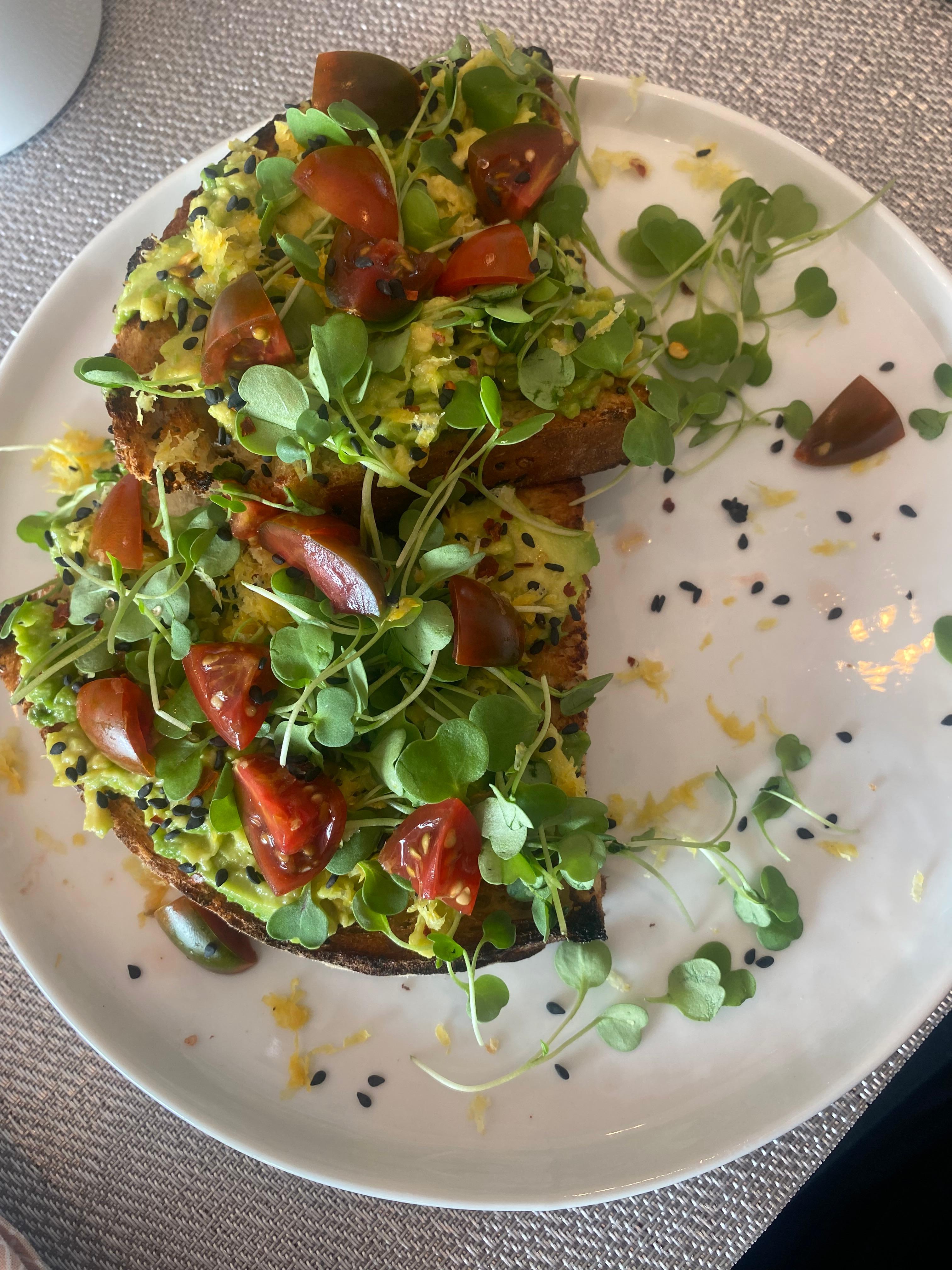 Shawn’s amazing avocado toast 