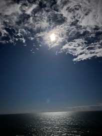 Gorgeous harvest moon and king tides on the beach