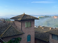 Morning fog from balcony.