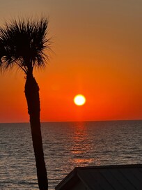 A beautiful sunset every night right from our balcony!