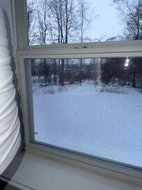 View from upstairs window, snow!