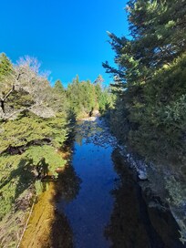 View from bridge above river
