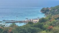 view of crash boat beach from the pool