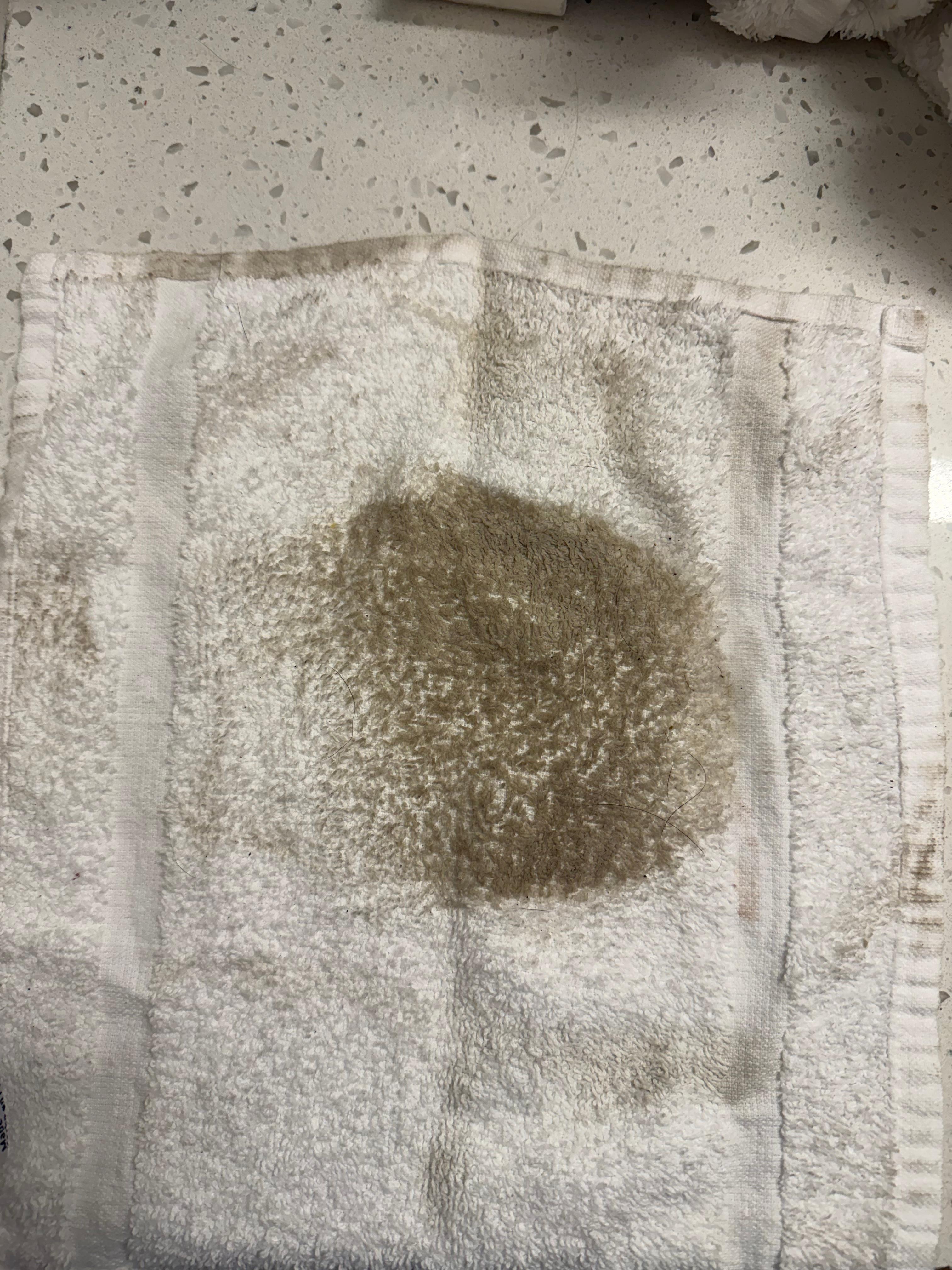Rag from wiping water off the floor