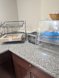 included breakfast, smashad white bread and donuts