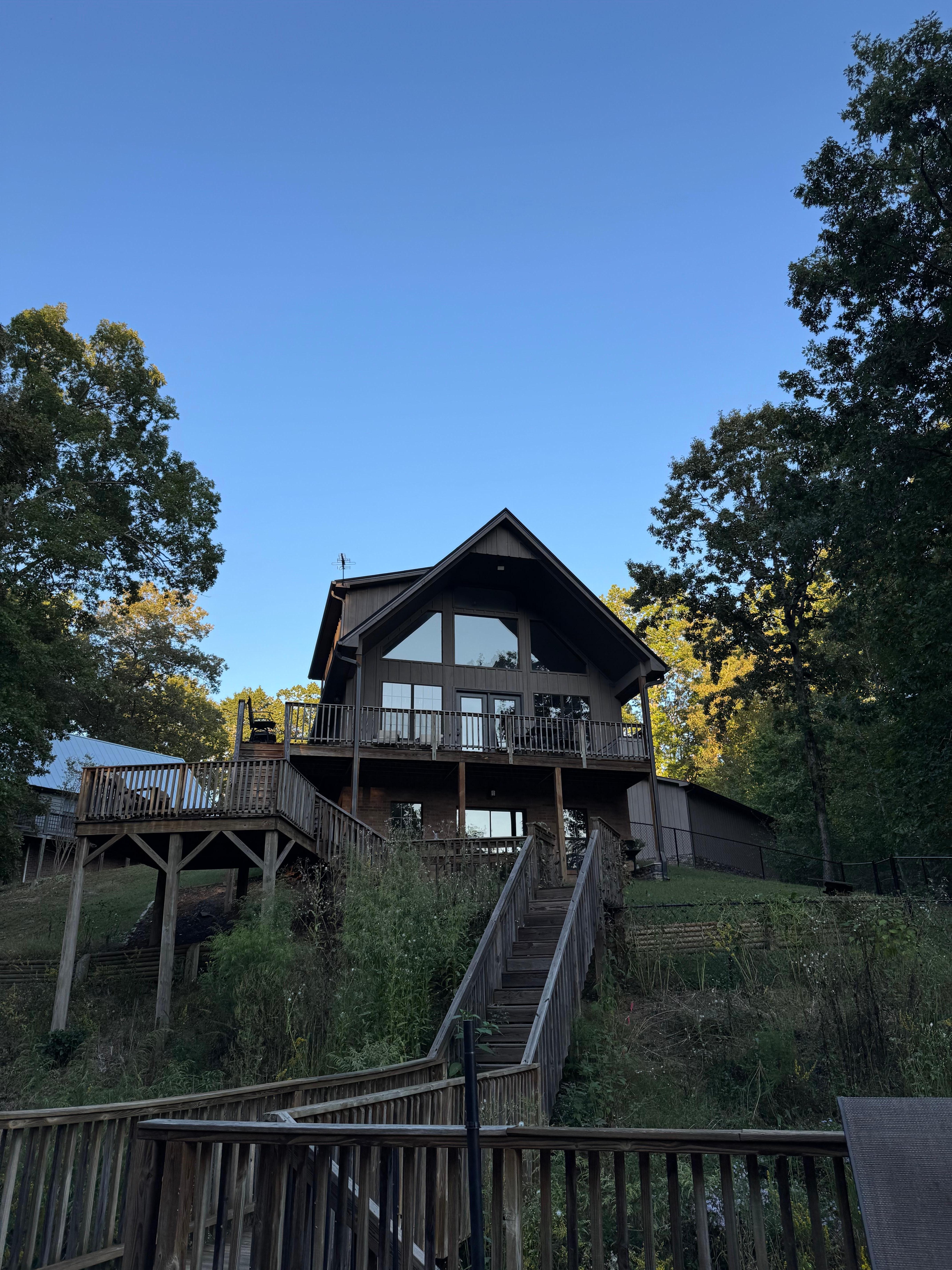 View from the lower deck of the house!