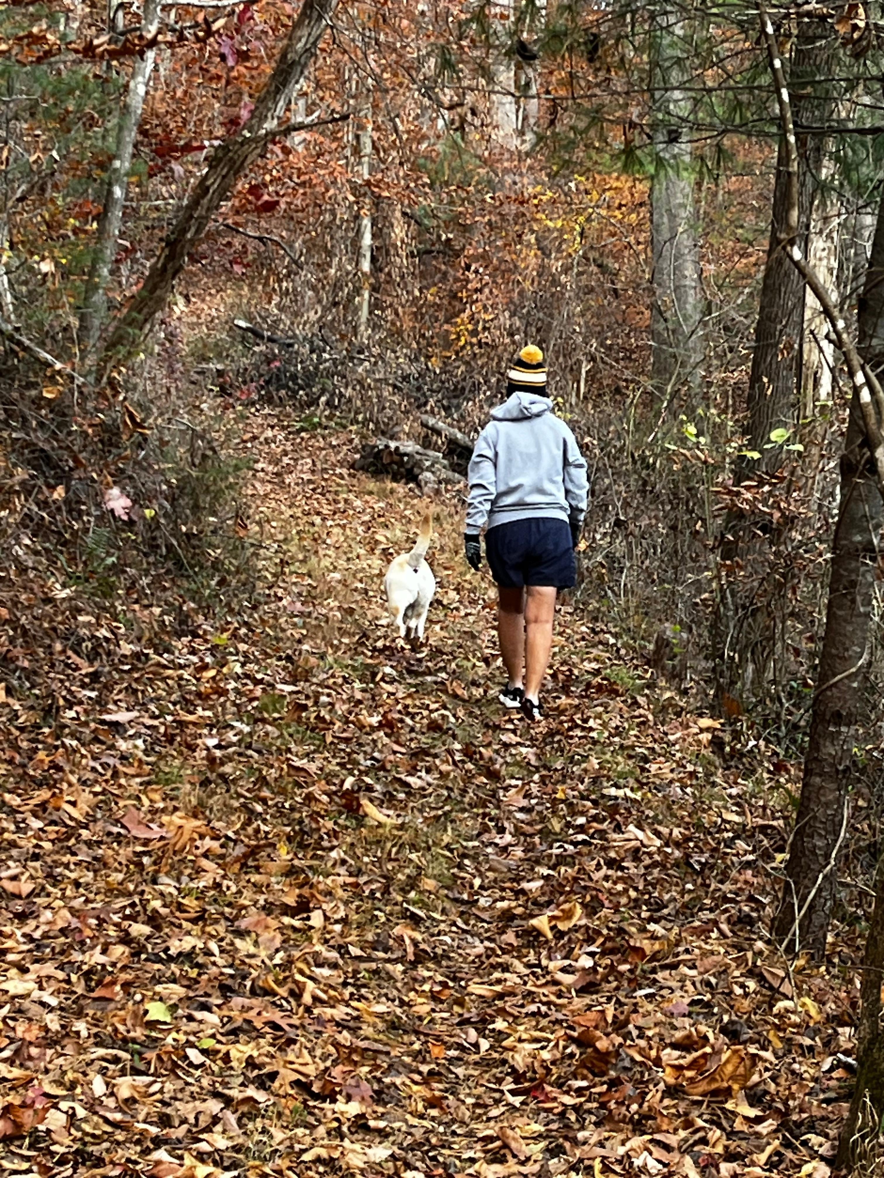 Hiking trail at the Cozy Cottage with my 2 favorite girls 