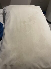Stained pillow smells bad