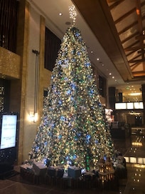 酒店大堂的聖誕榭