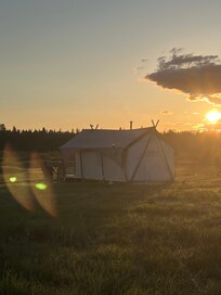 Under canvas