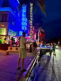 Right outside the hotel