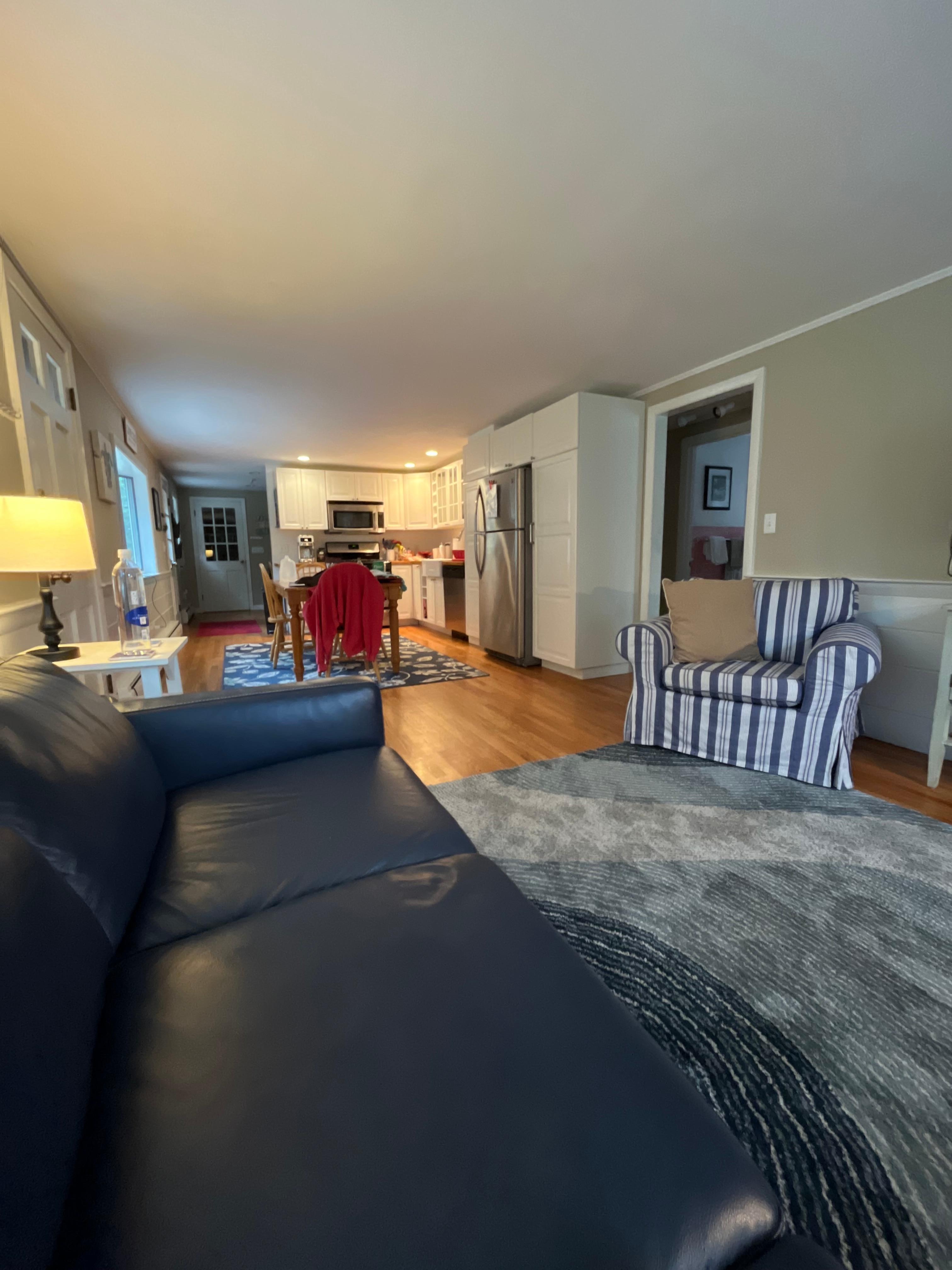 Large living /kitchen space.